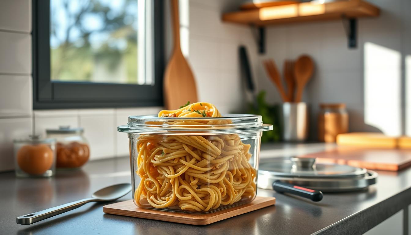 Aufbewahrung von One-Pot-Pasta