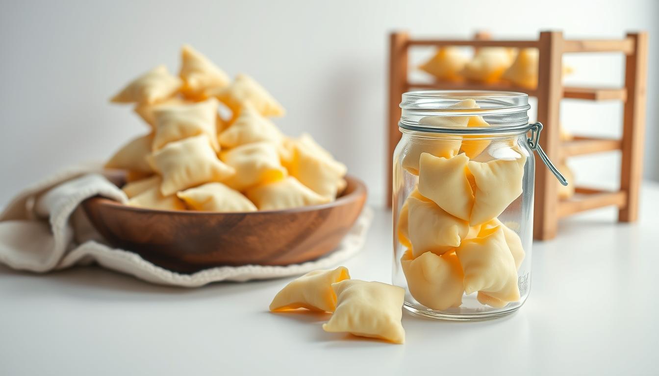 Aufbewahrung von veganen Gnocchi