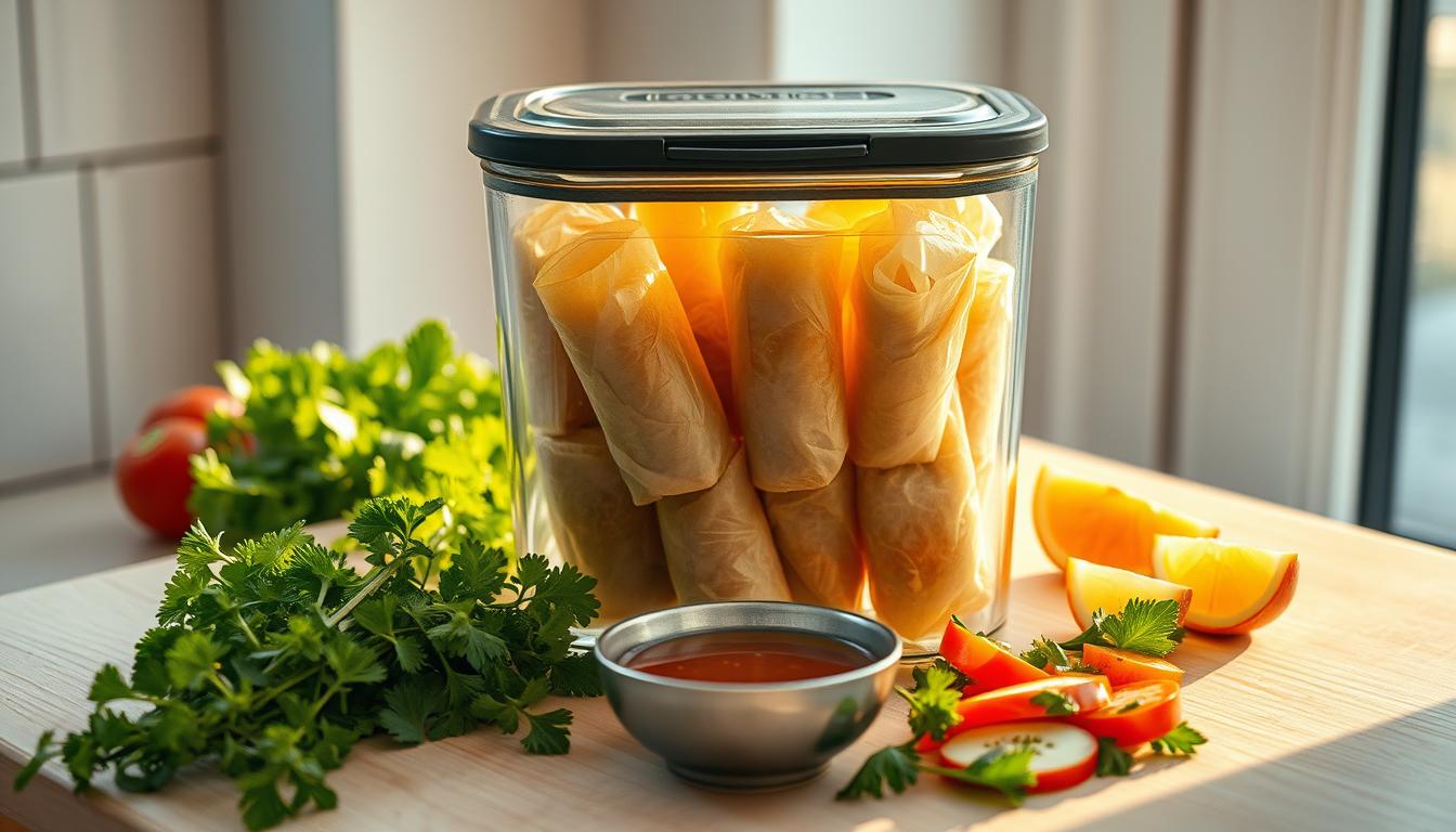 Sommerrollen Aufbewahrung gesunde Sommerküche