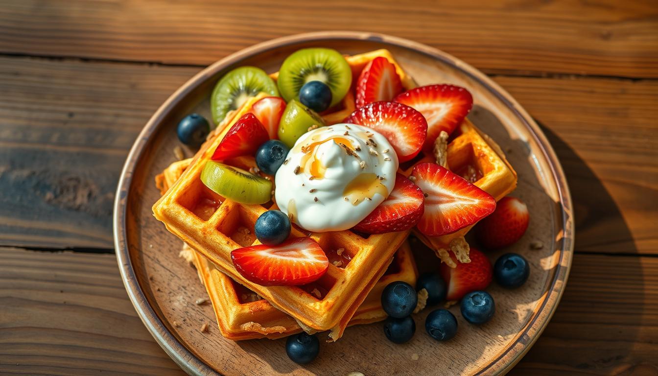Vegane Waffeln mit kreativen Toppings